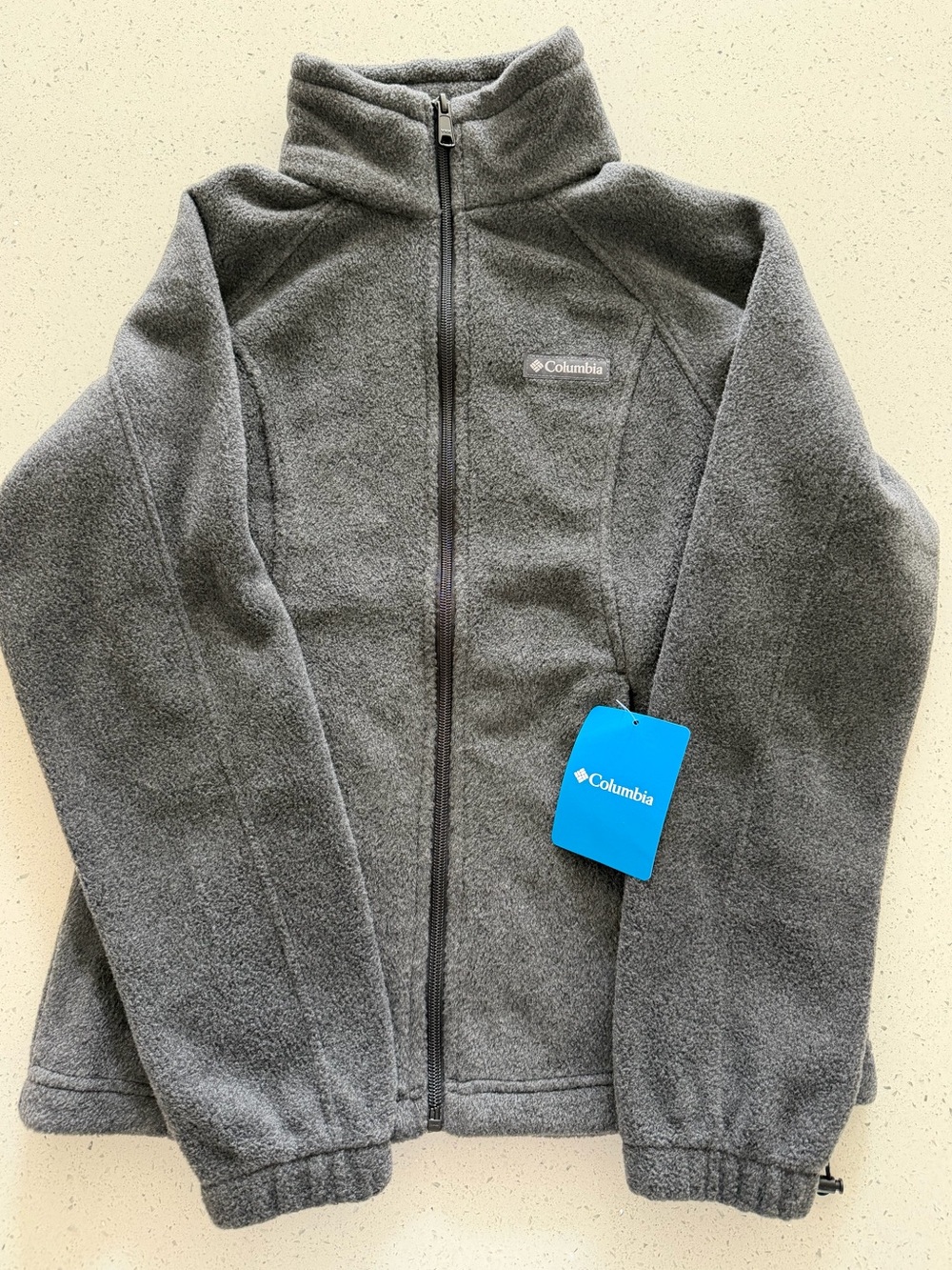 Columbia Gray Full-Zip Fleece Jacket